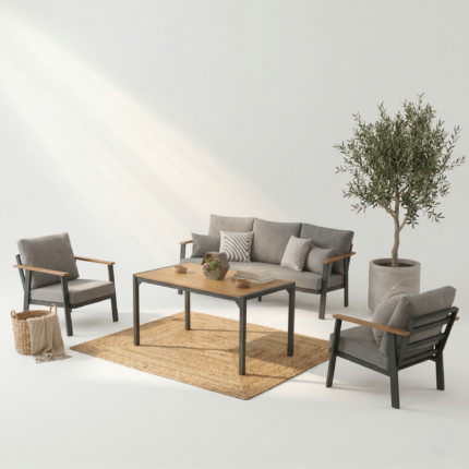 LUNA Alüminyum Oturma Takımı